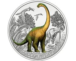 Austria  3€ 2021 - Nº9  ARGENTINOSAURUS HUINCULENSIS. Supersaurs
