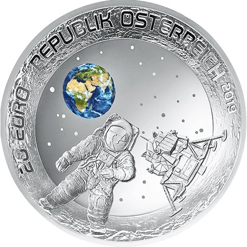 .Austria 20� 2019 Proof - Aniv. llegada a la Luna <font color=red>NEW</font>