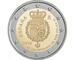 2€ ESPAÑA 2018 - 50 años Felipe VI