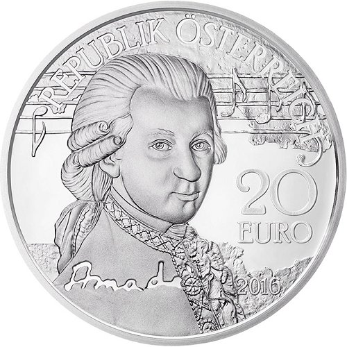 Austria 20� 2016 Proof - Serie Mozart(3/3): La Leyenda