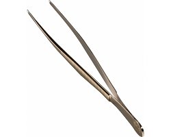 Stamp tong de-luxe, 12 cm. Straight and pointed shape