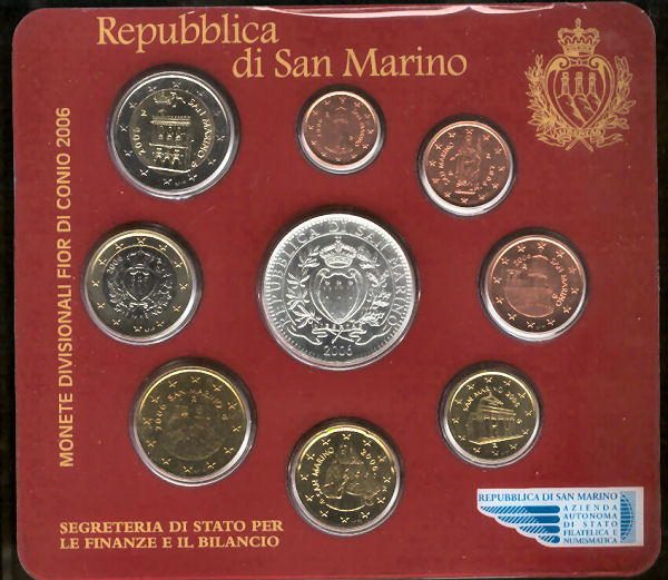 San Marino 2006 BU set in original folder