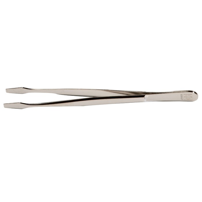 Stamp tong de-luxe, 12 cm. Straight and scoop shape.