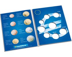 Cartão para moedas Euro Normais