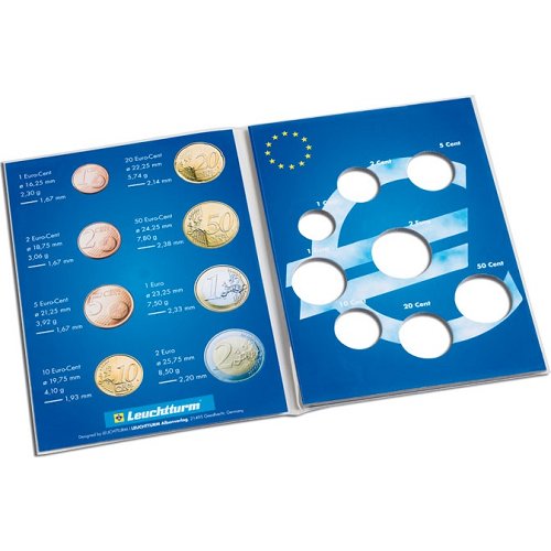 Tarjeta para una Serie de monedas en Euros de curso legal